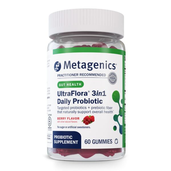 Version 1.0.0 Metagenics UltraFlora probiótico diario salud intestinal 60 gomitas