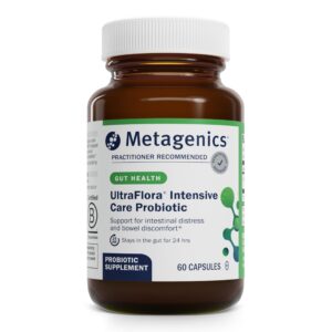 Metagenics UltraFlora frasco probiótico para salud digestiva