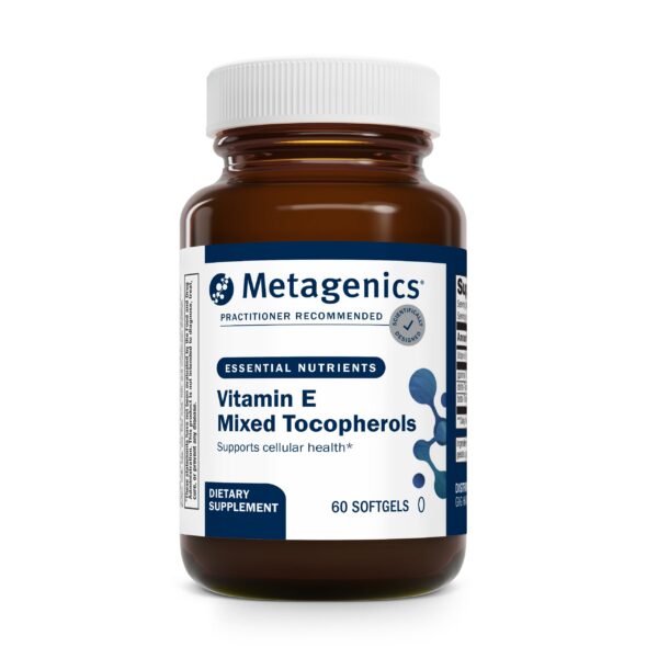 Frente del frasco Metagenics Vitamin E Tocopherols