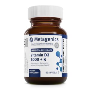 Version 1.0.0 Metagenics vitamina D3 más K2 MK-7 suplemento 60 cápsulas blandas