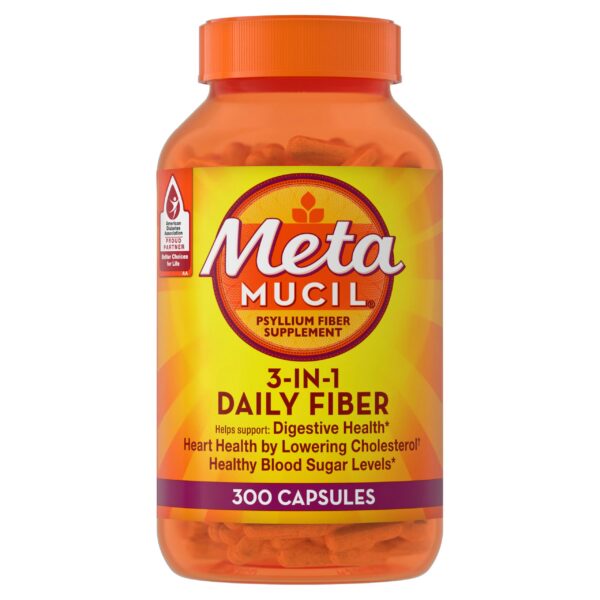 Version 1.0.0 Metamucil cápsulas 3 en 1 con fibra psyllium husk para digestión