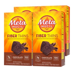 Metamucil Fiber Thins sabor chocolate paquete 48 porciones