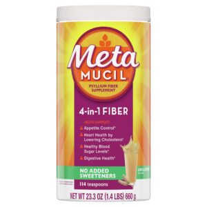 Metamucil polvo fibra psyllium sin sabor 114 cucharaditas