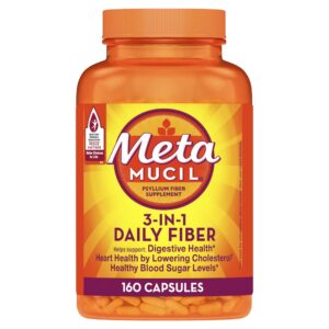 Metamucil suplemento fibra 3 en 1 salud digestiva envase