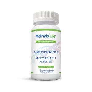 Version 1.0.0 Methyl-Life B-Methylated II frasco de 90 tabletas masticables