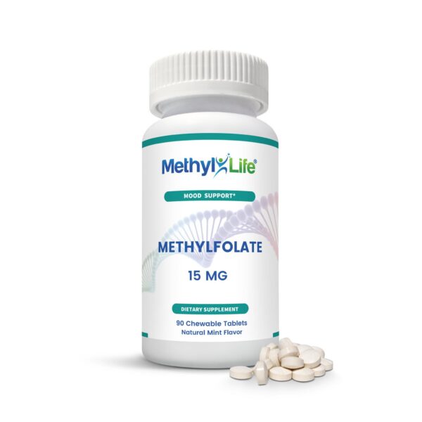 Methyl-Life L-Metilfolato masticable 15 mg botella