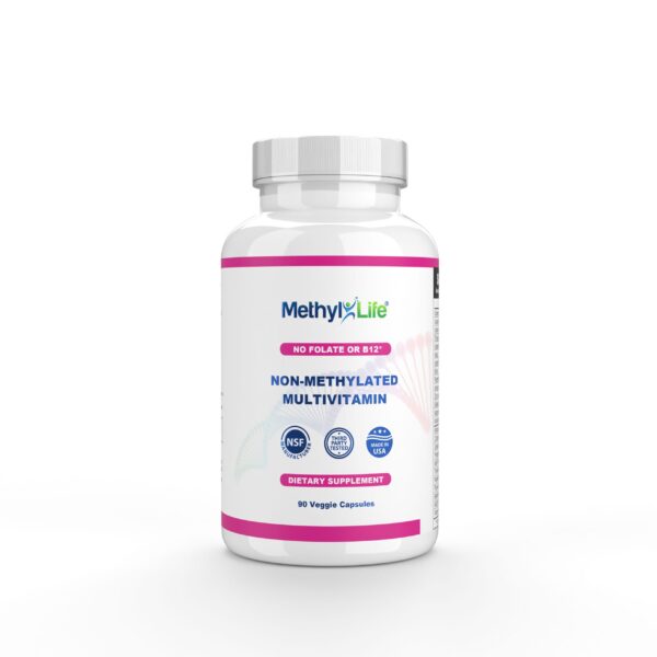 Version 1.0.0 Frasco de Methyl-Life multivitamínico no metilado con Cerebrofolate