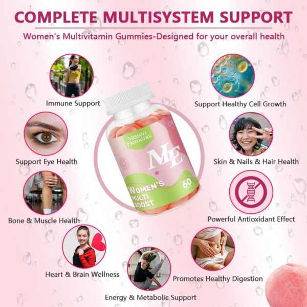 Frasco de gomitas con etiqueta MOSEA ELEMENTS