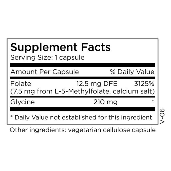 Etiqueta de MethylPro L-Metilfolato