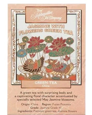 Presentación en caja de té verde con jazmín