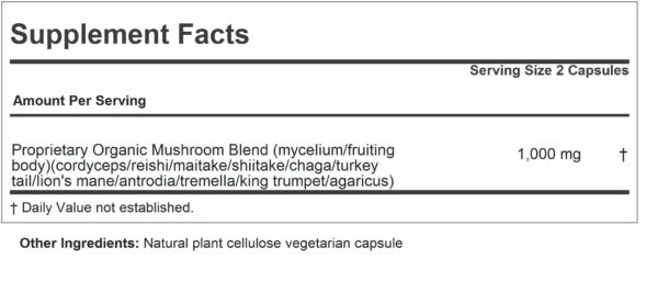 Mezcla completa de 11 hongos en cápsulas Andrew Lessman
