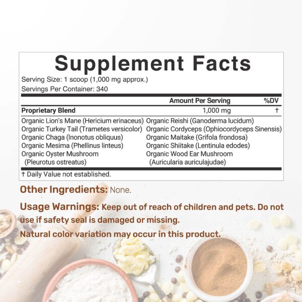 Version 1.0.0 Mezcla activa de polvo de hongos orgánicos DEAL