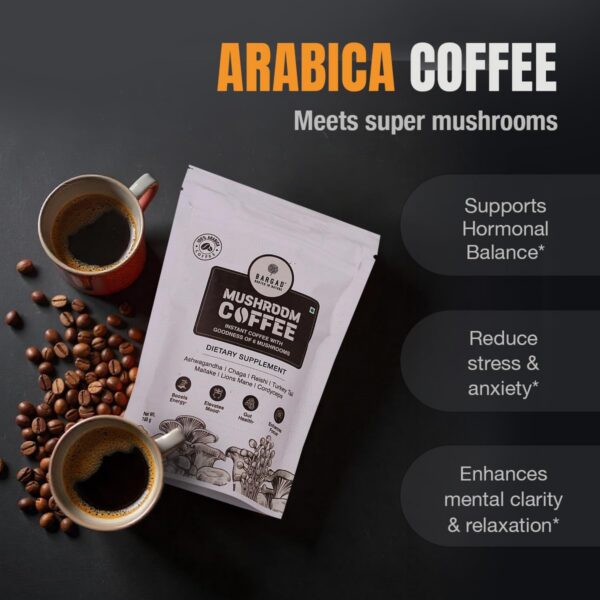 Mezcla de café de hongos adaptógenos BARGAD en taza