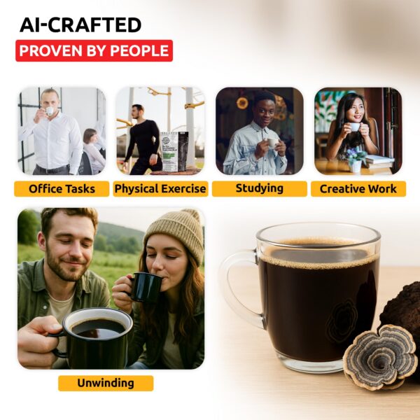 Mezcla de café con hongos para inmunidad