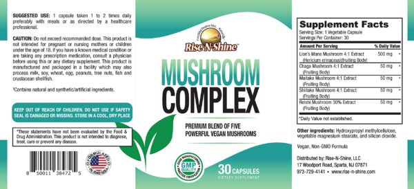 Mezcla de hongos en cápsulas para claridad mental