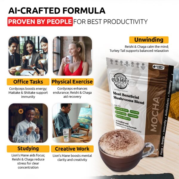 Mezcla Mocha OldSoul en taza de café