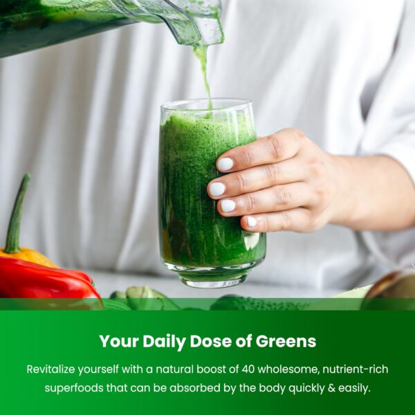 Mezcla NutraChamps Super Greens con ingredientes orgánicos