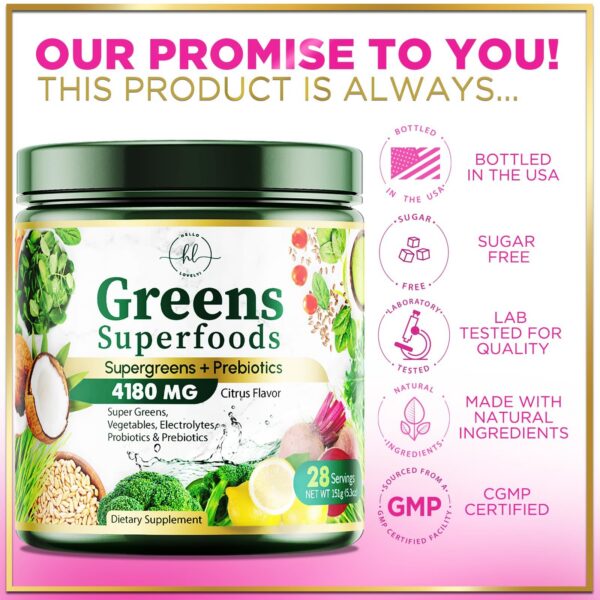 Mezcla polvo superalimento greens para bienestar femenino y vitalidad