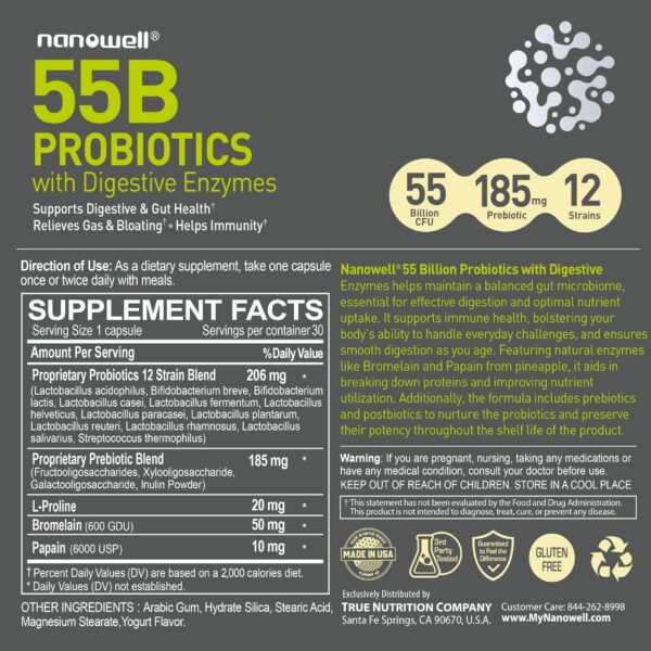 Version 1.0.0 Mezcla probiótica Nanowell 55B con soporte inmunológico y digestivo