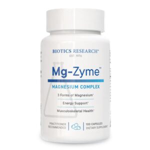 Frasco de Mg-Zyme triple complejo magnesio Biotics Research