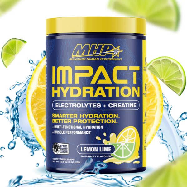 Etiqueta lateral de MHP Impact Hydration