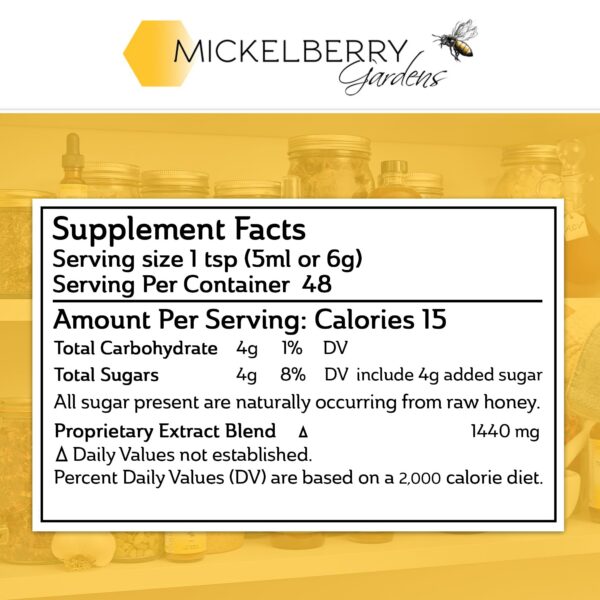 Mickelberry Gardens tónico miel relajación lavanda y hierbas orgánicas