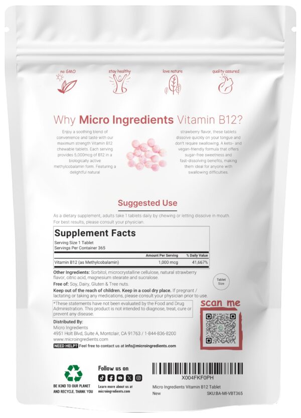 Micro Ingredients B12 etiqueta