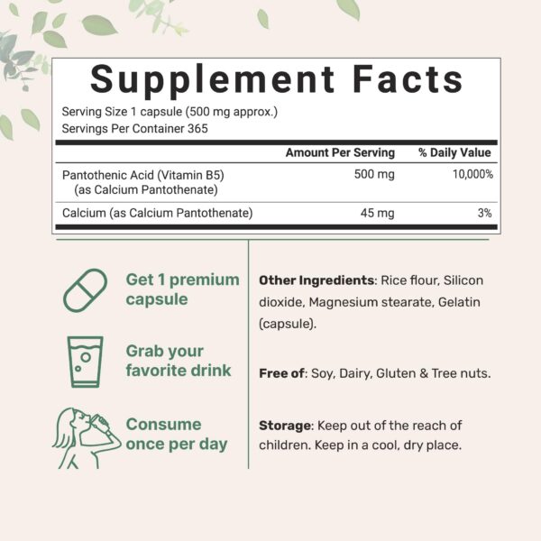 Etiqueta del producto Micro Ingredients B5