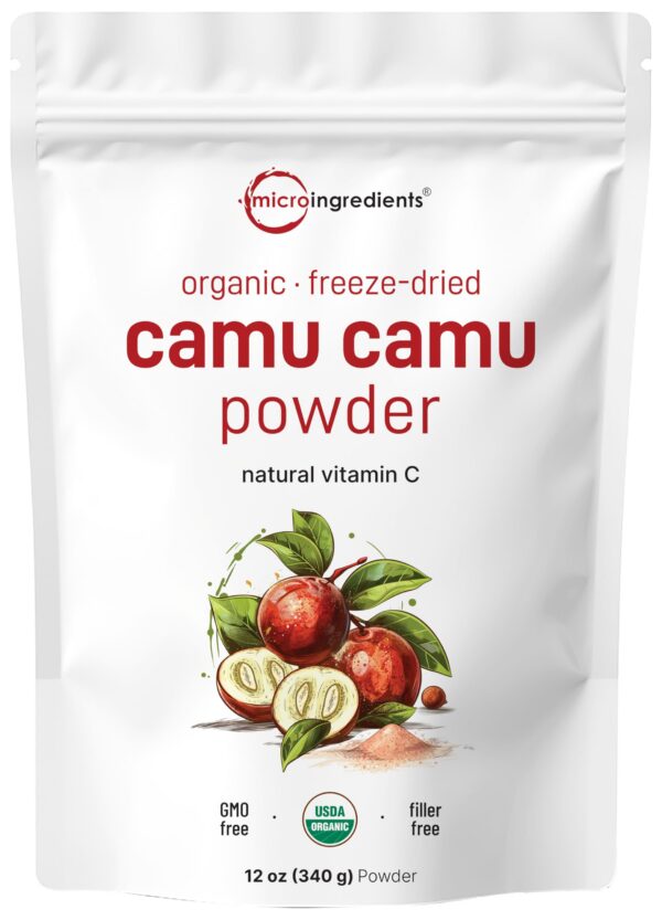 Polvo camu camu orgánico 12 oz bolsa
