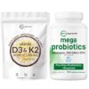 Micro Ingredients vitamina D3 y K2 capsulas suaves frasco