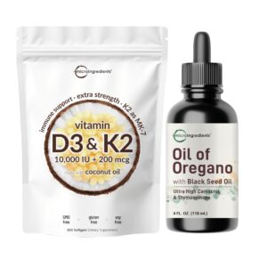 Frente del bundle Micro Ingredients D3K2 con aceite de coco