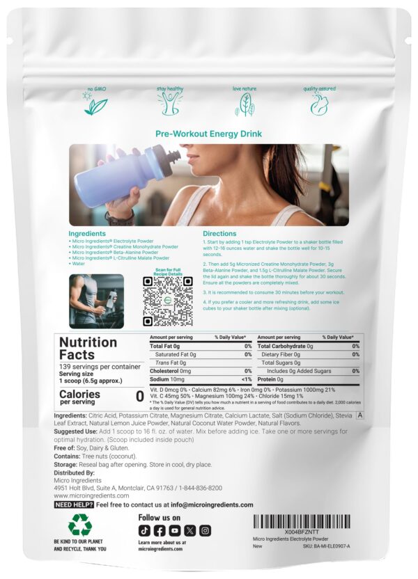 Version 1.0.0 Saco de 2 lb de electrolitos limón-frambuesa