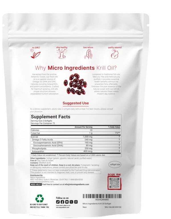 Cápsulas de krill en frasco