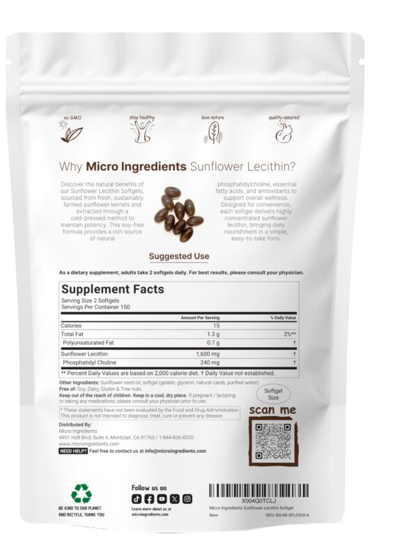 Frente de la botella con cápsulas blandas