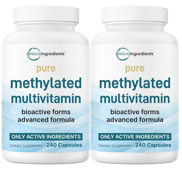 Etiqueta frontal de Micro Ingredients Pure Methylated Multivitamin