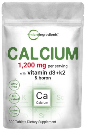 Micro Ingredients suplemento calcio 1200 mg 300 tabletas