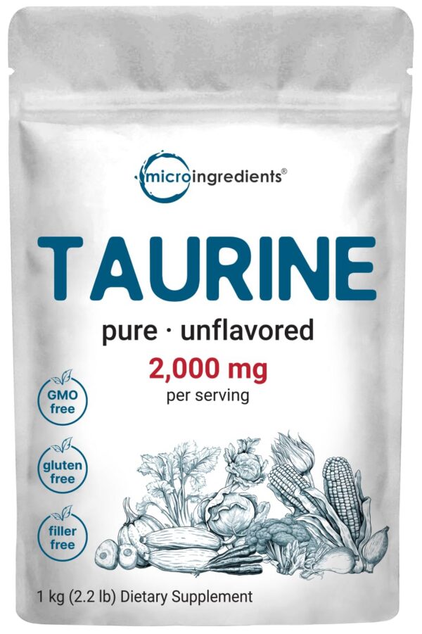 Envase de taurina Micro Ingredients en 1 kg