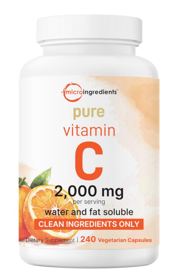 Frente de envase Micro Ingredients Vitamina C 2000 mg