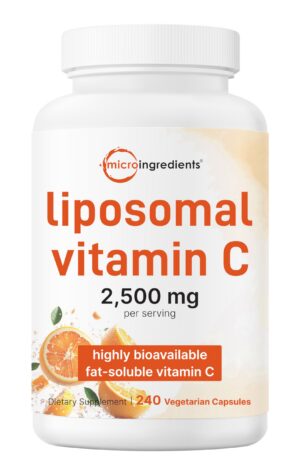 Micro Ingredients Vitamina C liposomal 2500 mg 240 cápsulas vegetales