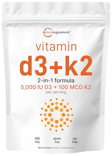 Version 1.0.0 Micro Ingredients Vitamina D3 5000 IU con K2 180 Softgels