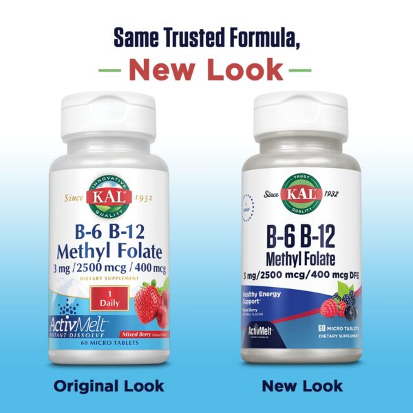 Version 1.0.0 Micro tabletas KAL vitamina B6 B12 para soporte energético