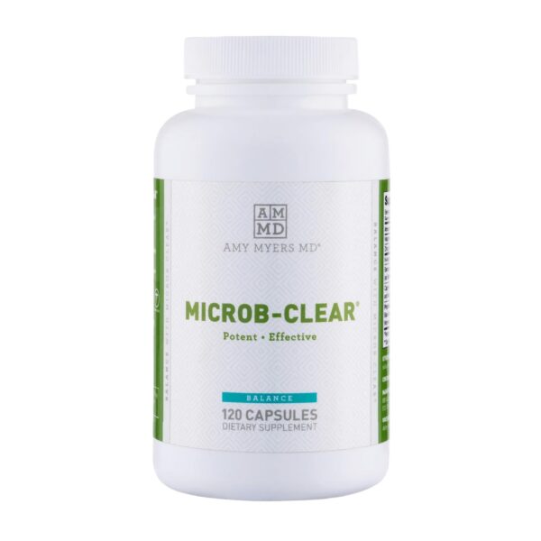 Frasco de Microb-Clear Amy Myers MD 120 cápsulas
