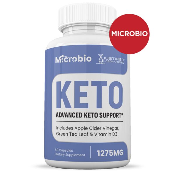 Frasco y cápsulas Microbio Keto ACV