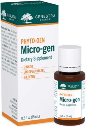 Micro-gen Genestra suplemento herbal en botella 0.5 oz