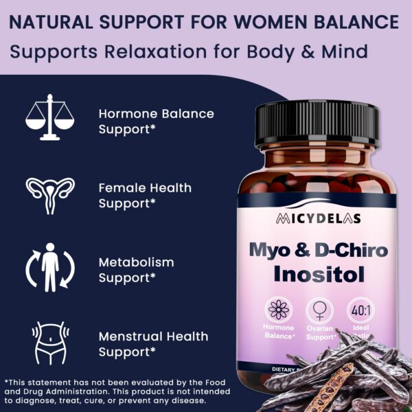 Etiqueta frontal de inositol Myo y D-Chiro