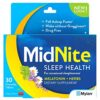 MidNite caja suplemento natural para dormir 30 tabletas