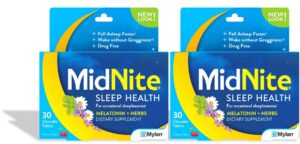 MidNite suplemento para dormir tabletas masticables sabor cereza