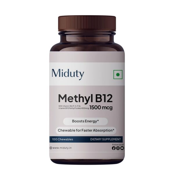 Miduty Palak Notes B12 metilado tableta masticable