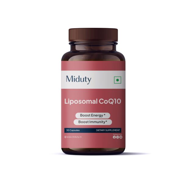 Envase frontal de Miduty Liposomal CoQ10