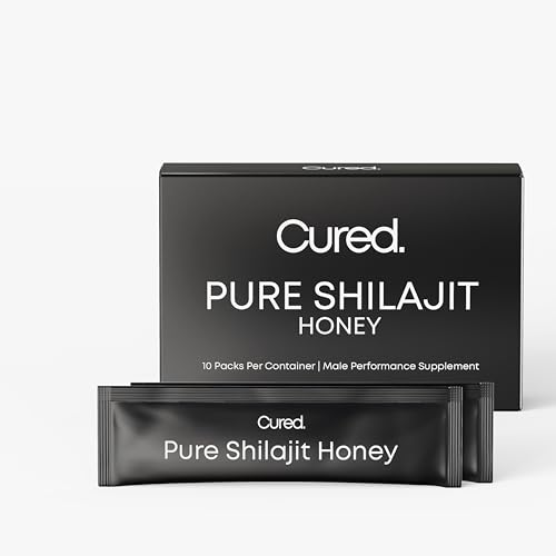 Frasco de miel pura Shilajit Cured vista frontal